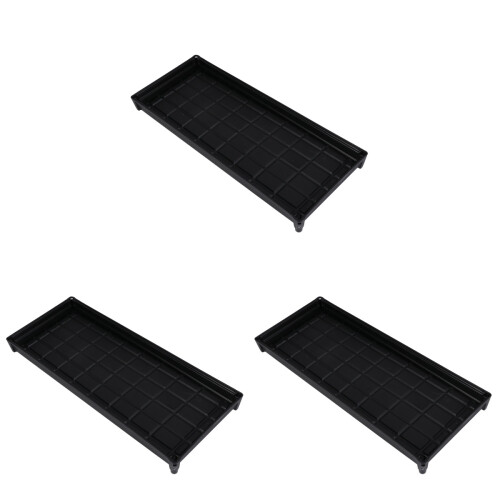 3Pièces Support De Pot Noir, Plateau Drainant Épais Plug 1