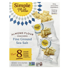 Simple Mills, Maksamunakka Leivonnaiset, Fine Ground Sea Salt, 8 Paketteja, 0.8 oz (23 g) Kummallinen