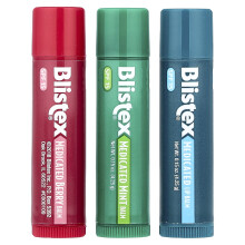 Blistex, Medicaat Lip Balsem, SPF 15, Munt, Vrucht, Classic, 3 Pack, 0.15 oz (4.25 g) per stuk