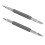 KALLORY 2 Pcs Spring Nail Punch Set Puncher Spring-loaded Manicure Silver 7