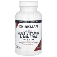 Kirkman Labs, Multivitamin i Mineral z 5-MTHF dla Dzieci, 120 Kapsułek