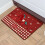 Rode feestelijke paarden deurmat van polyester, 58 x 89 cm, antislip 4