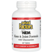 Natural Factors, NEM, Formuła Stawów i Kolana z Glukozaminą, 60 Tabletek