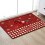 Rode feestelijke paarden deurmat van polyester, 58 x 89 cm, antislip 6