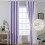 Lilac Thermal Insulated Solid Ring Top Blackout Curtains (2 2