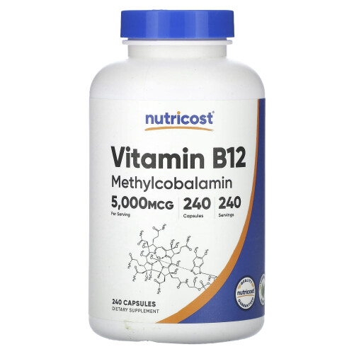 Nutricost, Vitamina B12, 5.000 mcg, 240 Capsule