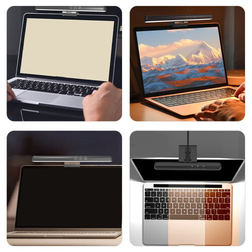 Lampe à pince pour ordinateur portable, écran de bureau, noir 1