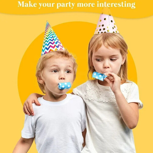 Partypfeifen aus blauem Papier, 6er-Pack 2