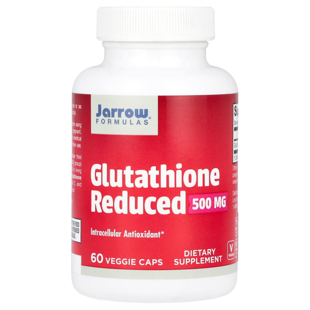 Jarrow Formulas (60 Veggie Capsules) Glutathione Reduced - 500Mg 60-150 Veggie Capsules