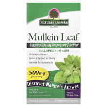 Nature's Answer, Foglie di mulin, 500 mg, 90 Capsule vegetariani