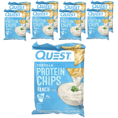 Quest Nutrition, Τορτίλα Στυλ Protein Χιπς, Ranch, 8 Συσκευές, 1.1 oz (32 g) Each