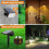 Spot LED solar alb rece, 65 LED-uri, pachet de 2 4