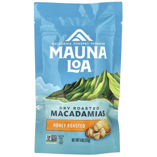 Mauna Loa, Macadâmias Secas Assadas, Assadas com Mel, 4 oz (113 g)