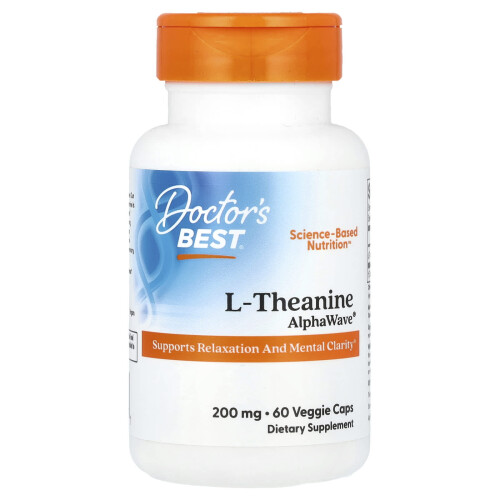 Doctor's Best, L-Θειανίνη, AlphaWaveÆ, 200 mg, 60 Βοτάνιας Φιάλες