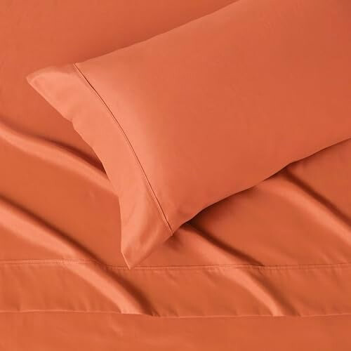 Ensemble de draps en microfibre rose pour lit queen, 4 pièces 1