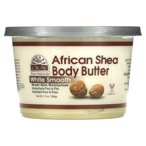 Body Butter African, Smooth Alb, 13 oz (368 g)