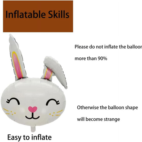 Osterdekorationsset mit Hasen-Folienballons (3er-Pack) 2