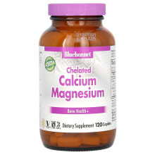 Bluebonnet Nutrition, Calciu și magneziu chelat, 120 Caplete