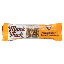 Munk Pack, Barra de Nozes e Sementes, Manteiga de Amendoim Chocolate Escuro, 1,23 oz (35 g)
