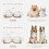 Keramisk kæledyrsskål med træfod 28,7 oz 4