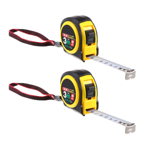 2Pièces Mètre Métal ABS Avec Fixation Rivetée Couleurs Assorties