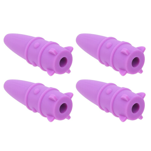8Pièces Protège-Pointe Crayon Silicone Violet, Décor Sensoriel