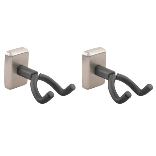 2Pièces Support À Suspendre Wall Mount Pour Ukulélé Et Violon Noir 1