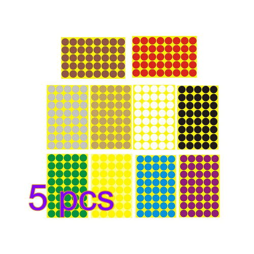 Assorted Round Sticker Labels Safe for Home Office Use