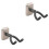 2Pièces Support À Suspendre Wall Mount Pour Ukulélé Et Violon Noir 3