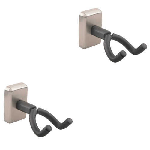 2Pièces Support À Suspendre Wall Mount Pour Ukulélé Et Violon Noir 2