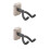 2Pièces Support À Suspendre Wall Mount Pour Ukulélé Et Violon Noir 5