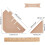 Framehoekbeschermers, beige, karton, 100 stuks, 0,78 inch 2