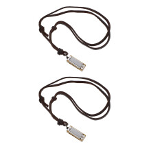 6Pcs Harmonica Pendant Necklace Colorful Alloy Music Toy for Children