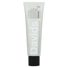 Davids Natural Toothpaste, Premium Toothpaste, Whitening + Antiplaque, Natural Mint + Charcoal, 1.75 oz (50 g)