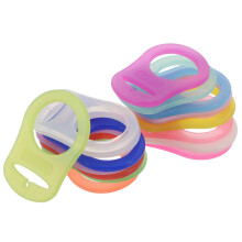 32Pièces Supports Tétine Silicone Multicolores Anneaux Anti-Chute Bébé