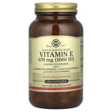 Solgar, Vitamina E, d-Alfa Tocoferolo + d-Gamma Tocoferolo, d-Delta Tocoferolo e d-Beta Tocoferolo, 670 mg (1,000 IU), 100 Softgels