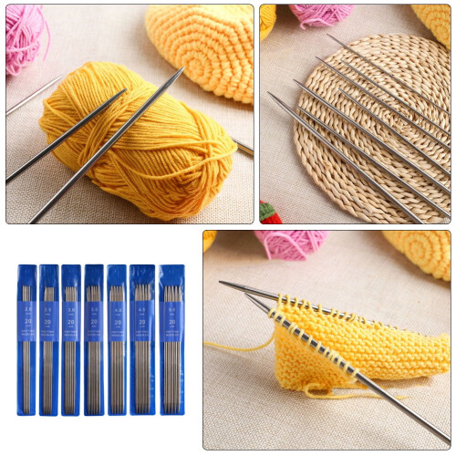 Knitting Needles Double Pointed Straight 35 Pcs 1