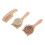 3Pièces Ensemble Brosse Khaki Bois & Laine Douce Bain 1