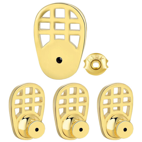 20Ensembles Renforts Boucles D'oreilles Dorés Antichute Silicone