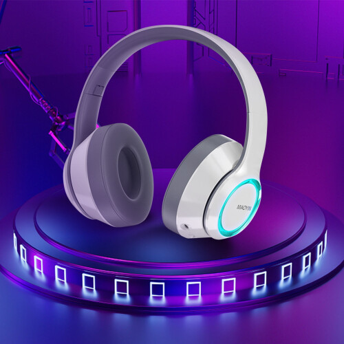 Ασύρματα ακουστικά VALSEEL 5.2 Bluetooth, αθλητικά ακουστικά με δυνατά μπάσα και φως LED, 2