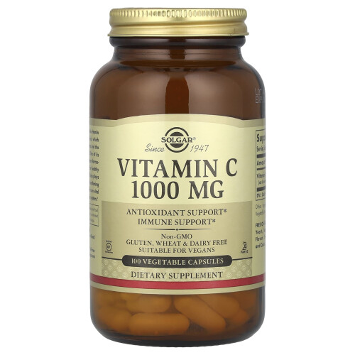 Solgar Solgar, Vitamiini C, 1 000 mg, 100 Kasvikapselia