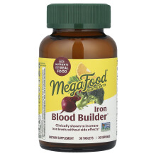 MegaFood, Iron Blood Builder, 30 Tabletek