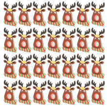 50Pièces Cartes Papier Noël Vert Cerf Déco Écologique