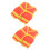 8Pcs Mini Doll Construction Safety Vests Orange Fabric DIY Play Set 1