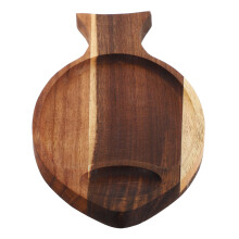 5Pcs Wooden Fish Shaped Serving Plates Versatile Rustic Tapas Tray