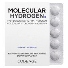 Codeage, Idrogeno molecolare, Senza sapore, 30 Effervescenti Comprimati