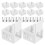 60Sets Universal White Blind Brackets ABS Plastic Window Mounting Kit 1