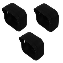 12Pcs Black Silicone Protective Camera Cover with Brim for Outdoor Use