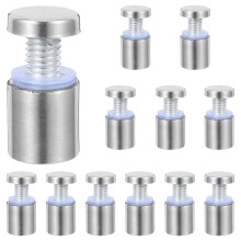 60Pcs Stainless Steel Acrylic Standoff Screws Silver for Wall Display
