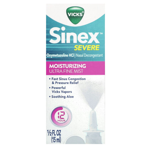 Vicks Vicks, Sinex Severe, Υγραίμοι Πολύ Καλύμματα Στεγνόμενο Στεγνό, 0.5 fl oz (15 ml) 1